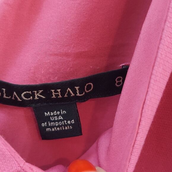 Black Halo French Rose Mystic Sheath Dress Sz 8 - Picture 7 of 9